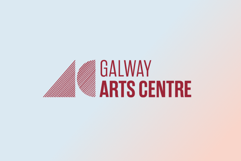 Galway Arts Centre logo on gradient background